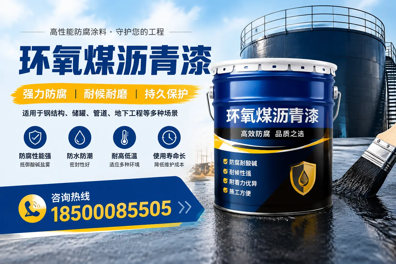环氧煤沥青漆在工业中的应用，张掖企业的选择